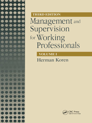 cover image of Management and Supervision for Working Professionals, Volume I
